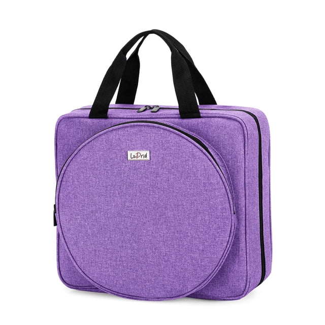 Bolsa de bordado LoDrid morada con varios bolsillos