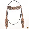 thumbnail image 2 of HILASON Western Horse Headstall Breast Collar American Leather Tan, 2 of 8