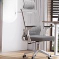 thumbnail image 2 of Ergonomic Adjustable Relax Office Chair Upgrade Cushion Roller Room Comfy Office Chair White Modern Silla Oficina Furniture My Lux Decor Round, 2 of 27