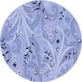 thumbnail image 1 of Ahgly Company Indoor Round Patterned Cornflower Blue Area Rugs, 6' Round, 1 of 1