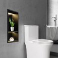thumbnail image 3 of 13.1*19.1*4in Modern Embedded+Wall Mount Black Stainless Steel Shower Niche with LED Light for Bathrooms, 3 of 20