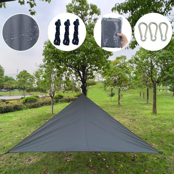 JingChun Clearance Under $2.00 10ft Triangles Waterproof Sun Shade Sails Canopys Awning Shelter U V Blockage Water Resistants Outdoor Backyard Patio Garden Carport