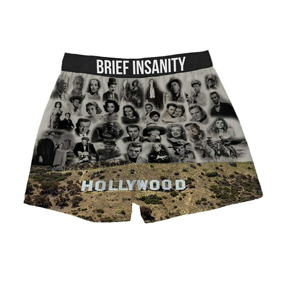 Brief Insanity Men's Boxer Shorts Underwear Hollywood Legends Print