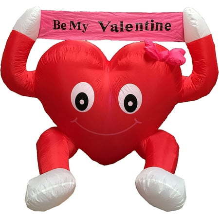 4' inflatable be my valentine valentine's day yard art decoration