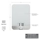 thumbnail image 2 of Báscula de cocina KitchenAid KQ908 con superficie de cristal, 5 kg, color blanco, 2 of 7
