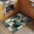 thumbnail image 2 of 2x3 Ft Entryway Area Rug, Sage Green Geometric Kitchen Rug Runner Washable Floor Mat, Vintage Teal Modern Abstract Art Non Slip Indoor Door Mat Throw Carpet for Bathroom Living Room Bedroom, 2 of 8