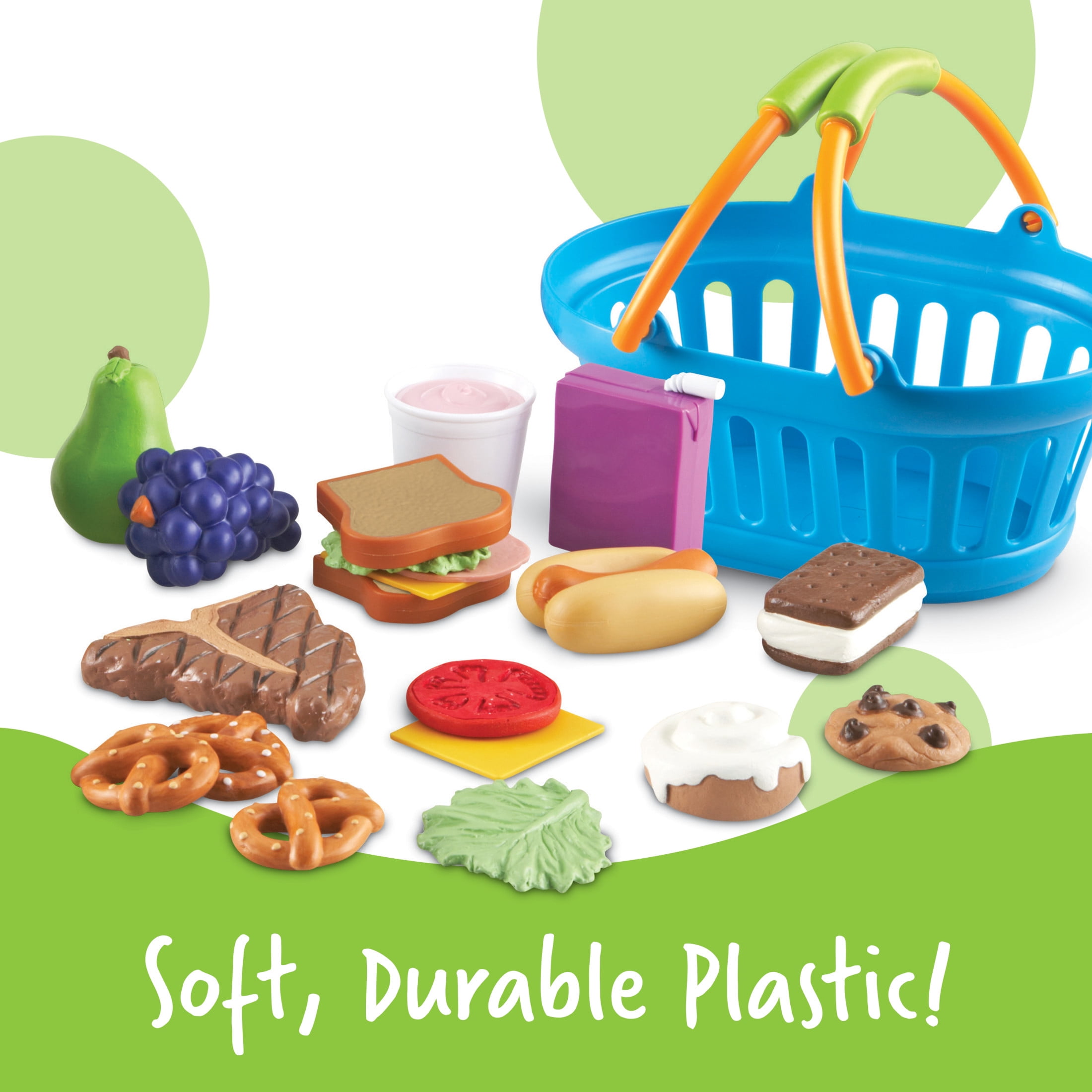 Learning Resources New Sprouts Deluxe Market Set, Pretend Play Food, Ages 18mos+