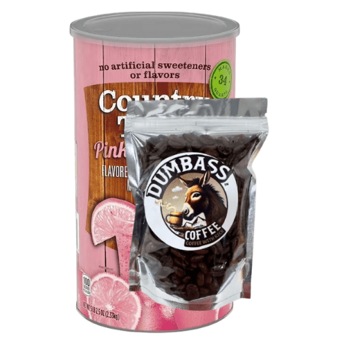 Pink Lemonade Powdered Drink Mix 1 Canister (82.5 oz) with D.A. Coffee Beans