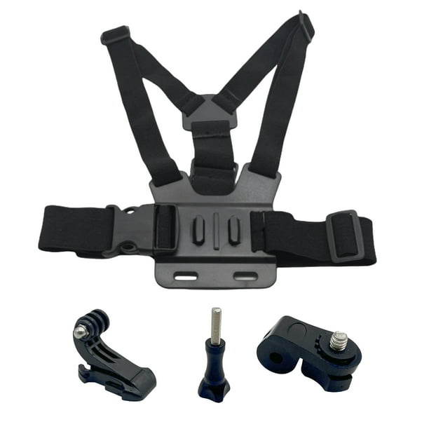 Soporte para teléfono con correa para el pecho, soporte para cámara de acción, ajustable, fácil de instalar, rotación de 360 grados, clip para teléfono, kit de correa para el pecho