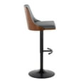 thumbnail image 5 of Gianna Adjustable Bar Stool, Chrome Bar Stools, Bar Chairs, Swivel Bar Stools, Bar Stools Set of 2 (Grey), 5 of 6