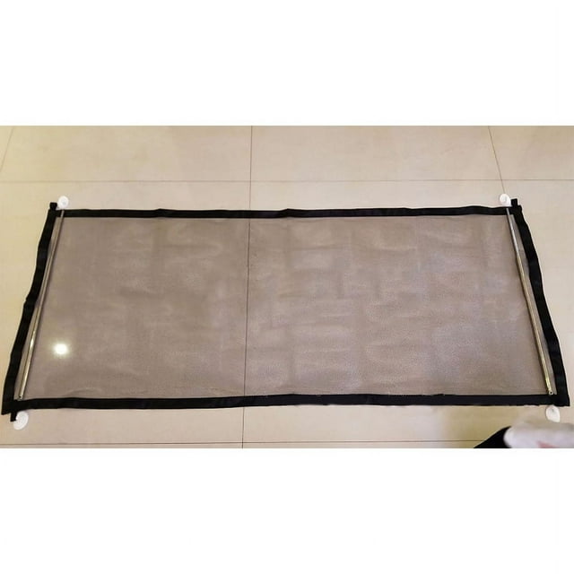 Malla de seguridad para mascotas, portátil, plegable, transpirable, para escaleras, puertas, pasillos y barandillas, color negro. Tamaño: aprox. 110 x 72 cm (43,3 x 28 pulgadas).