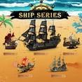 thumbnail image 5 of Reobrix Pirate Ship Building Set with LED Lights,Large Black Pearl Ship Mode（4304 PCS）, 5 of 6