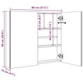 thumbnail image 4 of vidaXL Bathroom Cabinet Mirrored Bathroom Vanity Wall Mounted Medicine Cabinet, 4 of 8