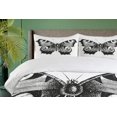 thumbnail image 3 of Ensemble de Housse de Couette Blanche, Style Vintage Faune Papillon Vanessa, 3 of 6