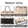 thumbnail image 4 of Large Capacity Tote Bag,Pitbull Dog and Flower Floral Handbag Fashion Luxury Tote Bag,15.7"x13"x 5.1" Inches,Laptop Compatible, 4 of 6