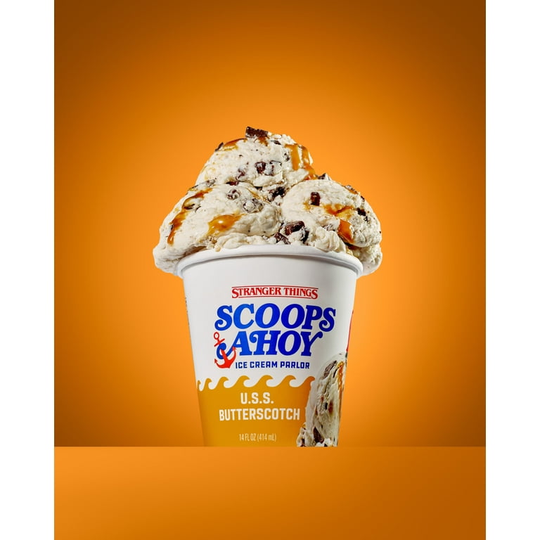 Scoops Ahoy USS Butterscotch Ice Cream, 14 fl oz Stranger Things Netflix