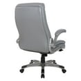 thumbnail image 6 of Executive Chair in Gray Bonded Leather with Flip Arms, 6 of 12