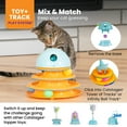 thumbnail image 5 of Catstages 2-in-1 Dart N’ Dash Electronic Feather Cat Toy, Motion-Activated, Ball Track Add-On, Blue, 5 of 7