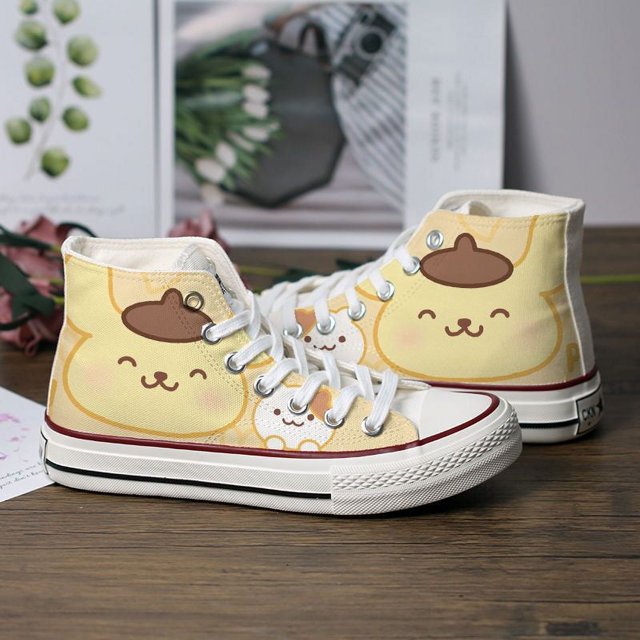 2025 nuevos zapatos de lona de oso de fresa de punto de primavera y verano para niñas estudiantes lindos zapatos deportivos de oso tendencia de otoño