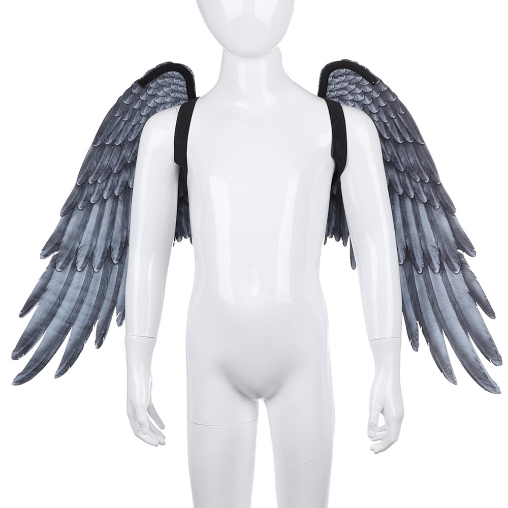 Halloween Wings Adult Kids Angel Wings Fairy Feather Fancy Dress Costume Party Halloween Prop