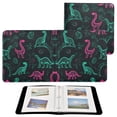 thumbnail image 2 of Photo Album 11.8x11.2 Inch Leather Cover Photo Book Scrapbooking Albums for Weddings Birthdays Anniversaries Cute Green Dinosaurs, 2 of 9