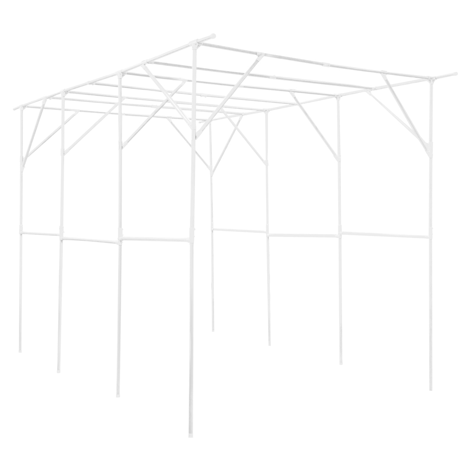Grape Vine Trellis, Garden Trellis for Climbing Plants, Plant Support Rack Trellises 300*200*230cm White