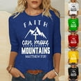thumbnail image 5 of YanHoo T-Shirts à Manches 3/4 Chemises pour Femmes Tuniques à Manches 3/4 pour Femmes T-Shirts Femmes T-Shirts Graphiques Vintage T-Shirts et Blouses à Manches 3/4 pour Femmes Vente de Liquidation Manches 3/4, 5 of 5