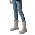thumbnail image 4 of LIJCC Women Rubber Boots Wide Calf Rain Boots Water Proof PVC Rubber Rain Boot Mid Height Rain Shoes for Outdoor Gardening Work Walking, 4 of 5