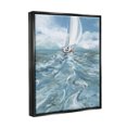 thumbnail image 4 of Stupell Industries Boat Waves Wake Painting Transportation Painting Black Floater Framed Art Print Wall Art, 25 x 31, 4 of 10