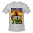 thumbnail image 4 of Bingfone Fall Village Scenery Men'S Loose Fit Short-Sleeve Pocket T-Shirt, 4 of 7