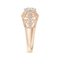 thumbnail image 3 of ANGARA Natural Diamond Filigree Engagement Ring in 14K Rose Gold for Women (Size-5.3mm| Color-H| Clarity-SI2) | April Birthstone, Anniversary, Jewelry Gift for Women | Natural Diamond Ring, 3 of 9