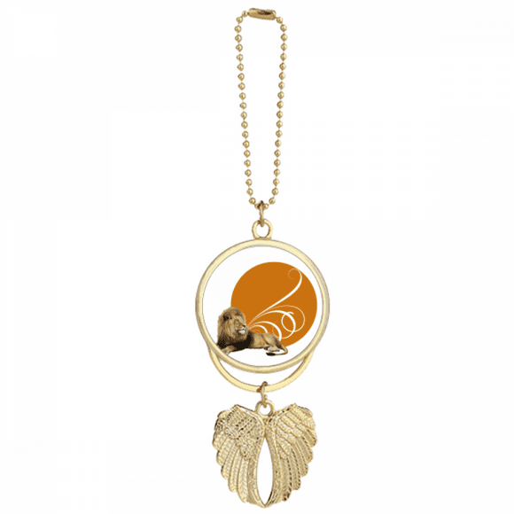 Feline Lions Fierce Wings Car Keychain Angel Wing Pendant