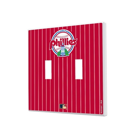 Philadelphia Phillies 1984-1991 Cooperstown Pinstripe Double Toggle Light Switch Plate