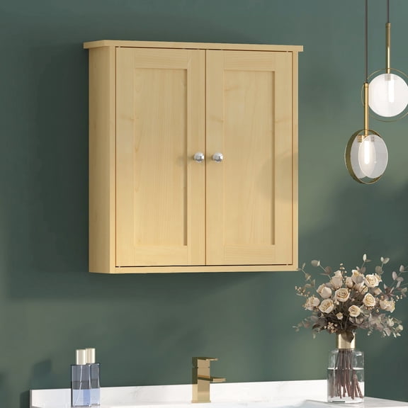Wall Mounted Bathroom Storage Medicine Cabinet Cupboard Shelf 2 Door Cabinet