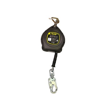 Falcon+ Edge Self-Retracting Lifeline, 50 ft. Length, Carabiner, Steel, 1 Leg(s)