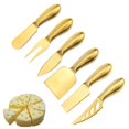 thumbnail image 3 of Juego de utensilios de cocina para queso, cortador de queso, cubiertos para queso, utensilios para hornear 6 uds dorado, 3 of 9
