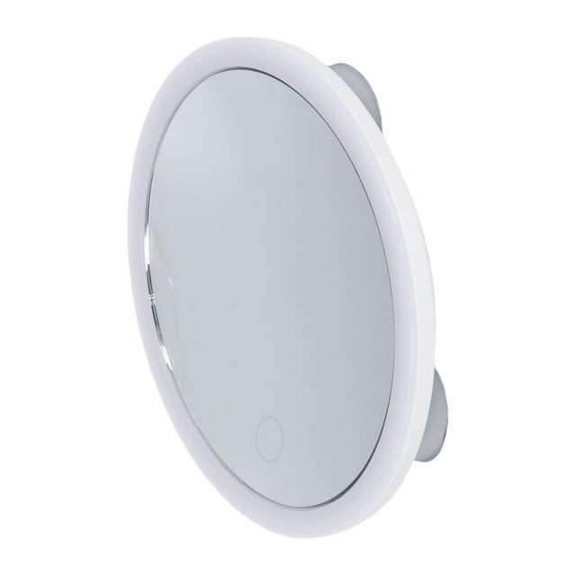 Espejo De Maquillaje De Lupa Iluminado 20x Mirror De Tocador LED Con Atenuación Sin Escalón 3 Modos De Luz De Color Diseño Portátil Para Viajar En El Baño