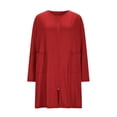 thumbnail image 5 of DHFJKG Nightgowns For Women Long Sleeve Comfortable Loungewear Home Relaxation Midi Dress Front Zipper Crewneck Loose Fit Tunic With Pockets Trendy Sleepwear, 5 of 7