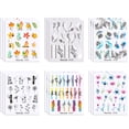 thumbnail image 1 of 18 hojas de calcomanías autoadhesivas para uñas, para decoración de uñas de mujer, varios estilos, 6,4 x 5,3 cm, 1 of 5
