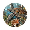 thumbnail image 3 of Reloj de pared con animales marinos para salón o dormitorio, con pantalla de 24 horas, tablero de madera densa y diseño moderno y decorativo para colgar., 3 of 5