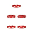 thumbnail image 2 of kurtrusly Porter Confortable dans Plusieurs Tailles avec Élégant PU Durable PU Chat Colliers de Chiens Colliers Rouges 2.5 * 50cm 5Set, 2 of 6