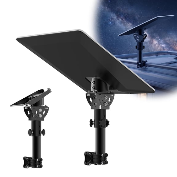 RV Ladder Mount for Starlink V5, Pole Clamp with Adapter 160° Tilt, Compatible with V5 Original Pipe Adapter