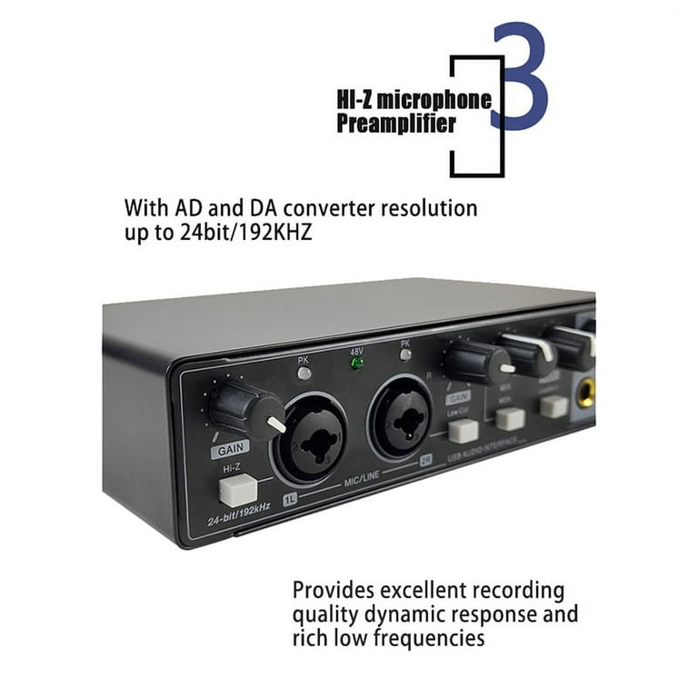 Professional Usb Audio Interface Sound Card For Studio Equipment