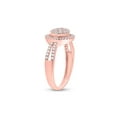thumbnail image 4 of 10kt Rose Gold Womens Round Diamond Circle Cluster Ring 1/2 Cttw, 4 of 4