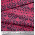 thumbnail image 2 of Soimoi Pink Rayon Fabric Moroccan Damask Print Fabric by Yard 42 Inch Wide, 2 of 3