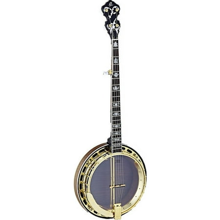 Ortega Guitars OBJ850-MA Falcon Series Banjo 5-string Solid Flamed Maple Resonator Body w/ Free Bag, Gloss Finish