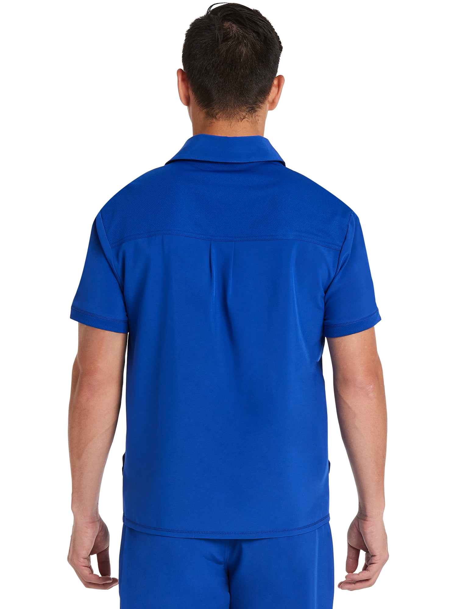 Scrubstar Men's Premium Performance Stretch Polo Scrub Top, Sizes XS-3XL