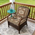 thumbnail image 4 of Outdoor Patio Cushion Covers 4 Pack Tribal Vintage Boho Patio Chair Cushion Covers with Ties and Zipper Brown Bohemia Waterproof Outdoor Seat Cushion Covers for Patio Furniture 22"x20", 4 of 9
