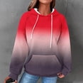 thumbnail image 2 of Ashirexll Womens Hoodies Pullover Zip Up Hoodie Winter Tops Womens Long Sleeve Tops Casual Printing Pocket Raglan Sweater Hooded Long Sleeve Fashion Top, 2 of 5