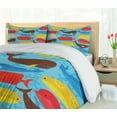 thumbnail image 5 of Ambesonne Whale Duvet Cover Sets, Deep Ocean Animals, 2-King, Multicolor, 5 of 7